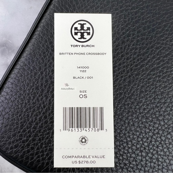 Tory Burch Britten Phone Crossbody In Black - Picture 8 of 8